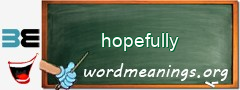 WordMeaning blackboard for hopefully